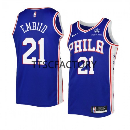 NBA Philadelphia 76ers Trikot Joel Embiid 21 Nike 2022-2023 Icon Edition Royal Swingman - Herren